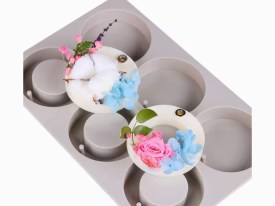 Molde silicona tag aromatico 6 circulos surtidos